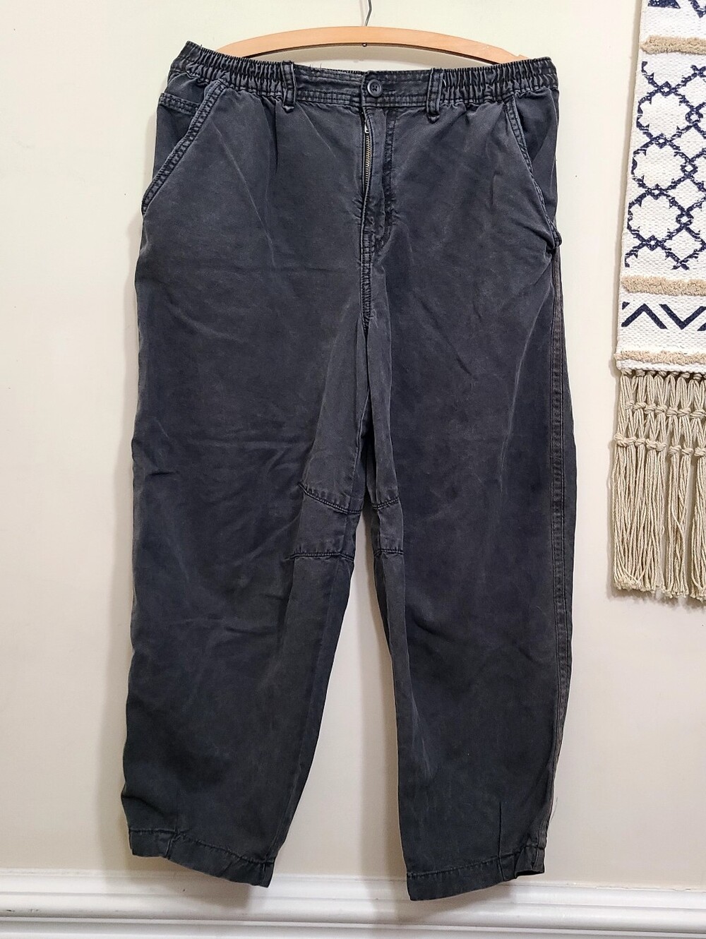 Aerie Barrel Leg Pants In Charcoal Size Medium - Picture 3 of 4
